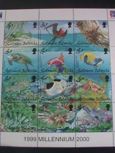 SOLOMON ISLAND -1999 SC#874 MARINE LIFE- PHILEXFRANCE'99 STAMP SHOW- S/S