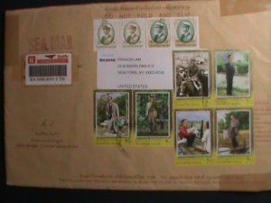 THAILAND 2006-REGISTERED COVER- SEA MAIL-WITH MANY SETS STAMPS-VERY FINE