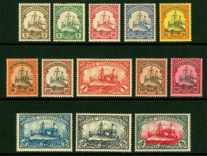 German Colonies - SOUTH WEST AFRICA 1900 Kaiser's YACHT set Sc# 13-25 mint MH