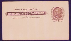 PORTO RICO, Puerto Rico 1899-1900. Postal Card UX1, MNH  Blank Back  VF