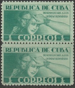 Cuba 1943 Sc 375 pair MNH**