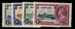 SIERRA LEONE GV SG181-184, SILVER JUBILEE set, M MINT. Cat £32.