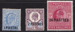 1905-06 British Levant, SG 12 + 13/14 MLH*