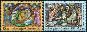 2021 Sri Lanka Christmas (2) (Scott 2304-05) MNH