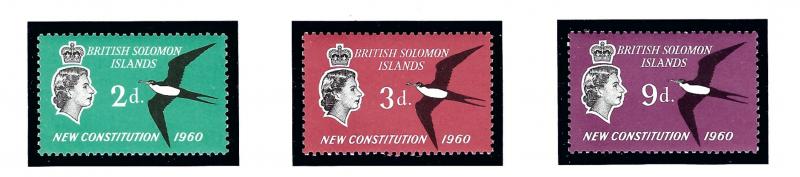 Solomon Is 106-08 MNH 1961 New Constitution