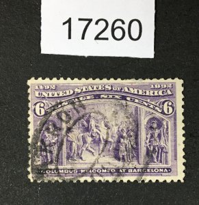 MOMEN: US STAMPS  #  235 USED LOT #17260