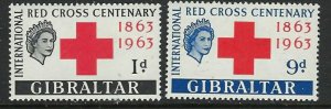 Gibraltar 162-63 MNH 1963 Red Cross