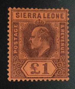 MOMEN: SIERRA LEONE SG #85 1903 MINT OG H £275 LOT #64282