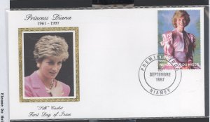 Niger 945 silk cachet, Princess Diana cover