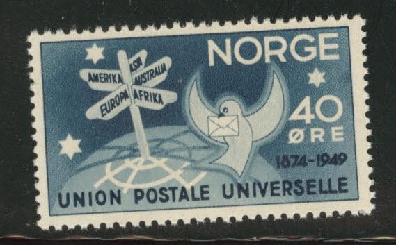 Norway Scott 301 MNH** 1949 UPU stamp