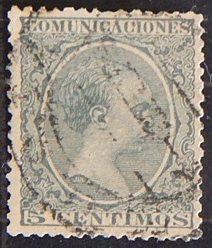 Spain, 1899 King Alfonso XII - As Previous, New Colors, YT #199, (1627-T)