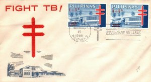 Philippines 1965 Fight TB Series FDC - Unaddressed / Very Minor Crease - L31578