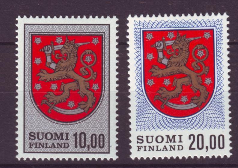 J19333 Jlstamps 1968-78 finland hv,s of set mh #470-470a arms