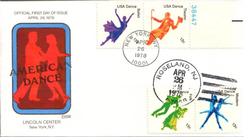 #1749-52 American Dance Collins FDC - D102