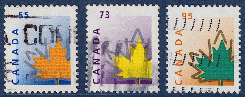 Canada - 1998 - Scott #1684-1686 - used - Maple Leaf