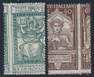 1921 United, n . 116/117 2 values with strongly displaced perforate MNH / **