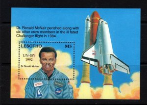 Lesotho  #945 (1993 Space Year Space Shuttle sheet) VFMNH CV $6.50