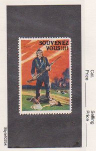 France WWI 1 Soldiers in Battle Souvenez Vous Vignette Military Heritage Poster