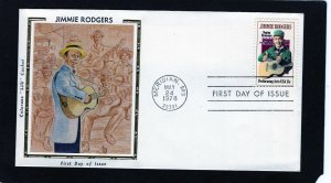 1755 Jimmie Rodgers, FDC Colorano Silk