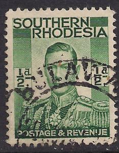 Southern Rhodesia 1937 KGV1 1/2d used Stamp SG 40 (928)