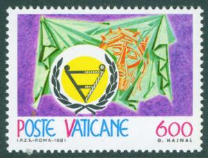 VATICAN Scott 691 MNH** 1981 Handicapped year set CV$.90 