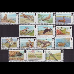 FALKLAND IS. 1998 - Scott# 695-709 Birds Set of 14 NH