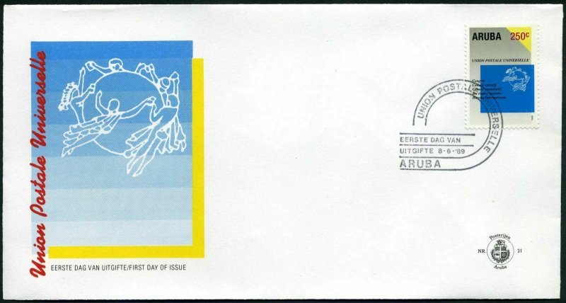 Aruba 49 FDC.Michel 60. Emblem UPU,1989.