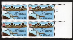 SC# C115 - (44c) - Transpacific Airmail - MNH Plate Block/4 - UR # 1111