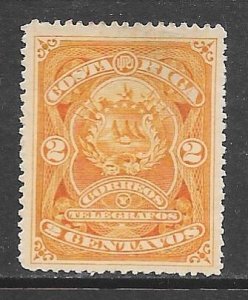 Costa Rica 36: 2c Arms of Costa Rica, unused, NG, F-VF