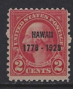 United States, Scott #647, 2c Hawaii Sesquicentennial, MH