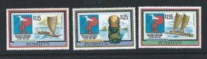 Penrhyn Island 1992 6th Festival Arts  set multiple item mnh sc 405 - 407