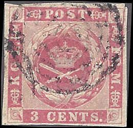 Danish West Indies 1 Used... SCV $235.00... Four margins