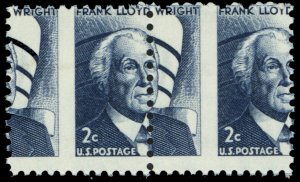 1280, MNH 2¢ MASSIVE Perforation Shift Error Pair - Stuart Katz