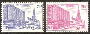 BELGIUM #Q361A-B Mint - 1954 200-300fr Central Station