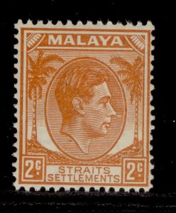 MALAYSIA - Straits Settlements GVI SG294, 2c orange, NH MINT.