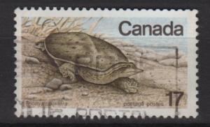 Canada 1979 Scott 813 used - 17c Wildlife protection, Turtle