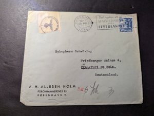 1942 Censored Denmark Cover Copenhagen to Frankfurt am Main Germany