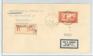 French Morocco 113 1931 registered Casablanca-NY-Flint, MI