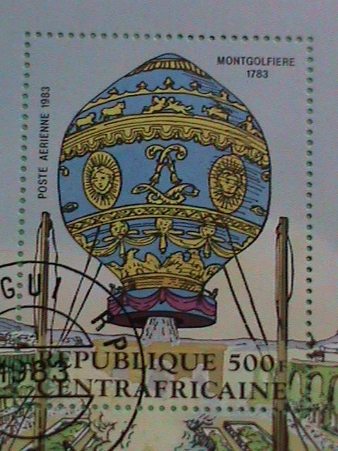 CENTRAL AFRICA STAMPS: 1983- THE FIRST HHOT BALLON OF JOSEPH MONTGOFIER S/S