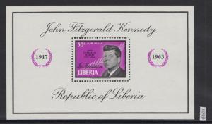 XG-W447 LIBERIA - Kennedy, 1964 In Memoriam, Airmail MNH Sheet