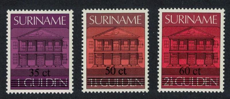 Suriname High Values overprints 3v SG#1308+1309+1357