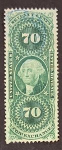 USA REVENUE STAMP 1862-1871 70 cents SCOTT#R65c VERY FINE