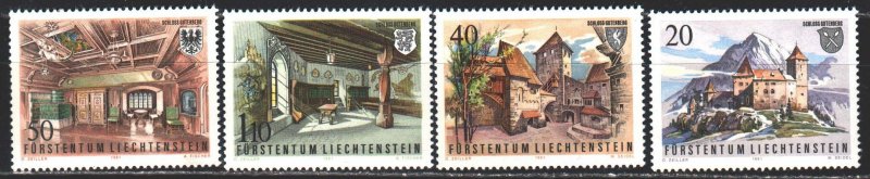 Liechtenstein. 1981. 780-83. Architecture, castles. MNH.