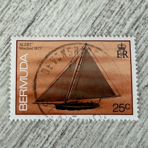 Bermuda #489 Used, 25c, Shipwrecks, 2024 SCV.$3.00