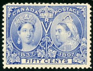 CANADA   #60 ~ Mint HInged Issue ~  50¢  Jubilee  ~  S3710