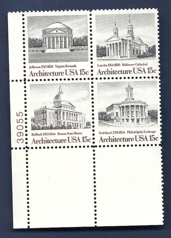 1779-1782 15c Architecture USA VF/MNH/OG scv $4.00