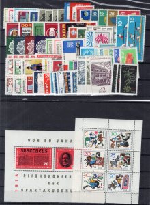 GERMANY DDR DEMOCRATIC REPUBLIC 1966 COMPLETE YEAR SET AS PER SCAN PERFECT MNH