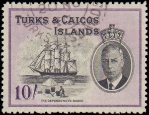 Turks and Caicos Islands #105-117, Complete Set(13), 1951, Used