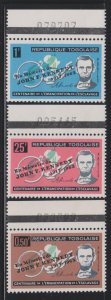 Togo,  Overprinted John F. Kennedy (SC# 473-475) MNH SET