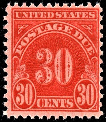 US J85 MNH VF 30 Cent Postage Due Perforated 11 X 10-1/2